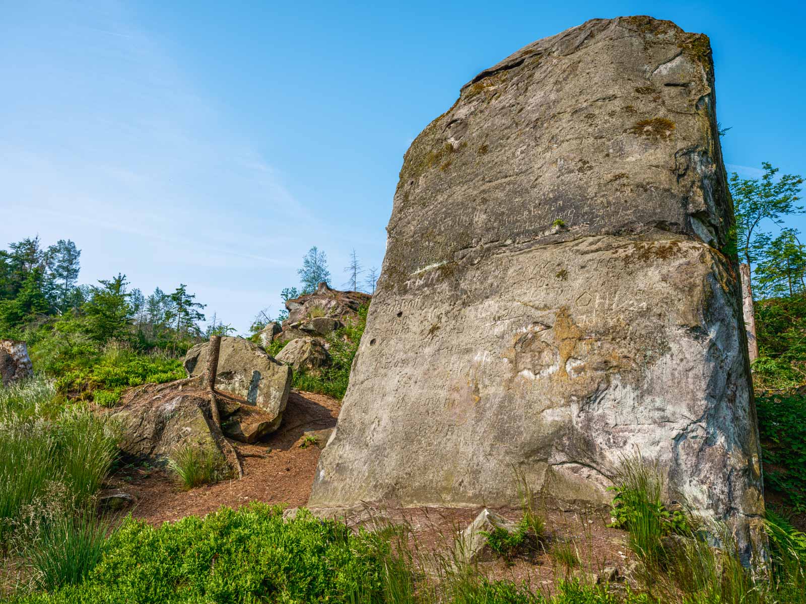 Rock below the Velmerstot summit (Lippe, Germany).