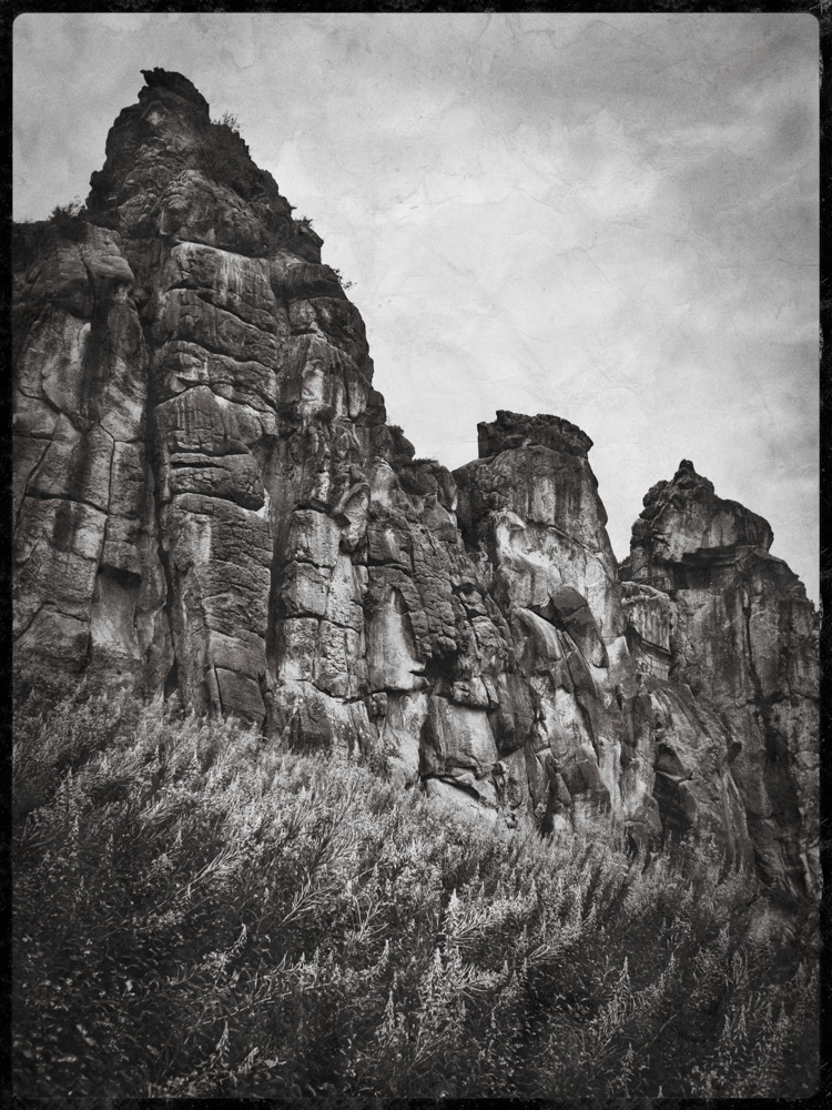 externsteine in the teutoburg forest near horn-bad meinberg