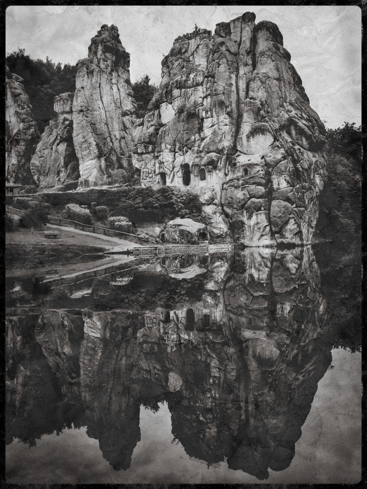 externsteine in the teutoburg forest near horn-bad meinberg