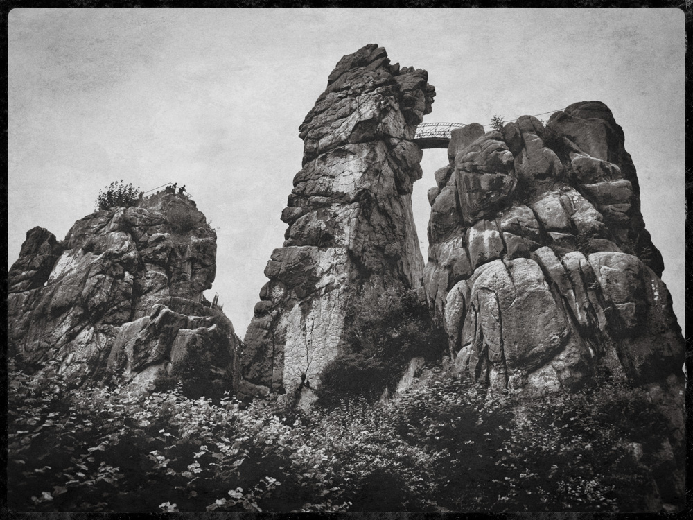 externsteine in the teutoburg forest near horn-bad meinberg