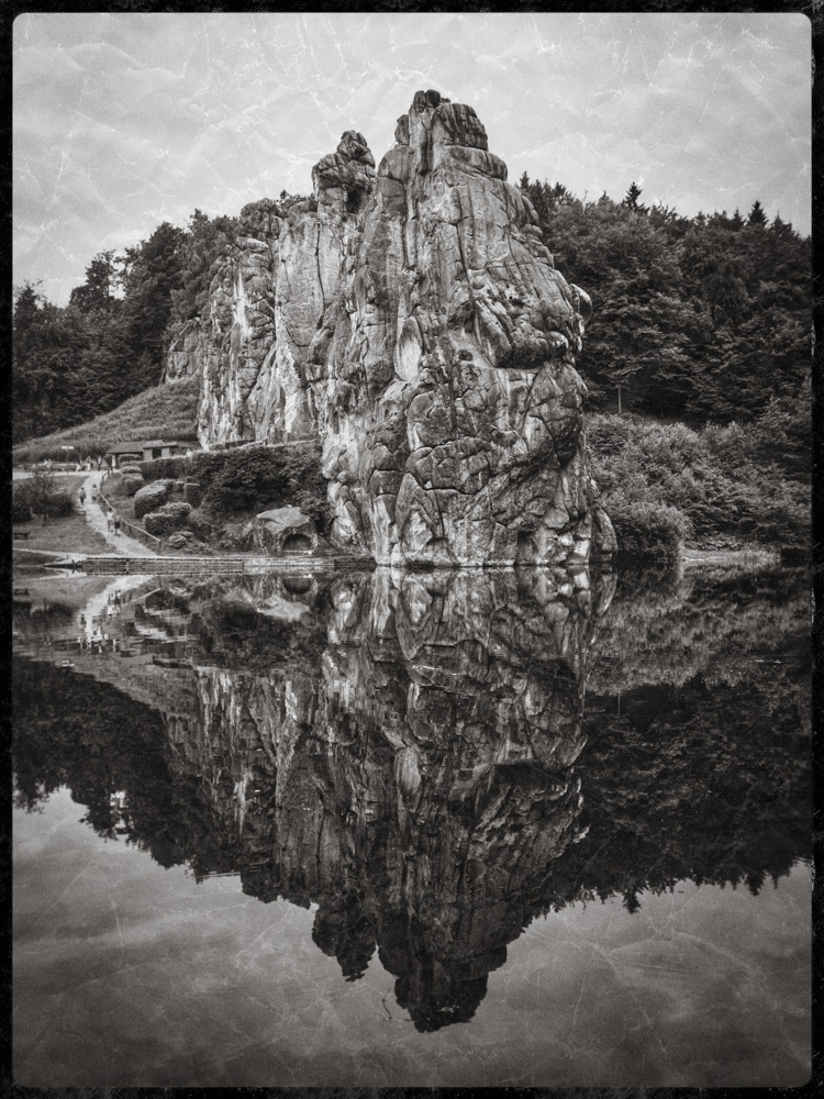 externsteine in the teutoburg forest near horn-bad meinberg