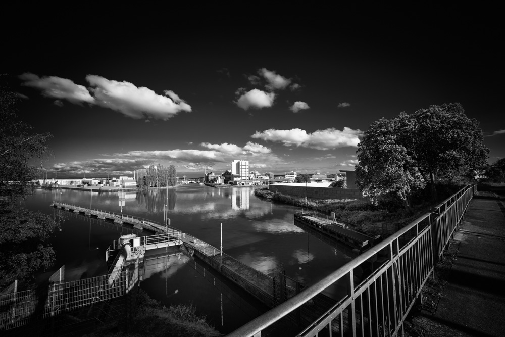 Harbour panorama (Minden, Germany)