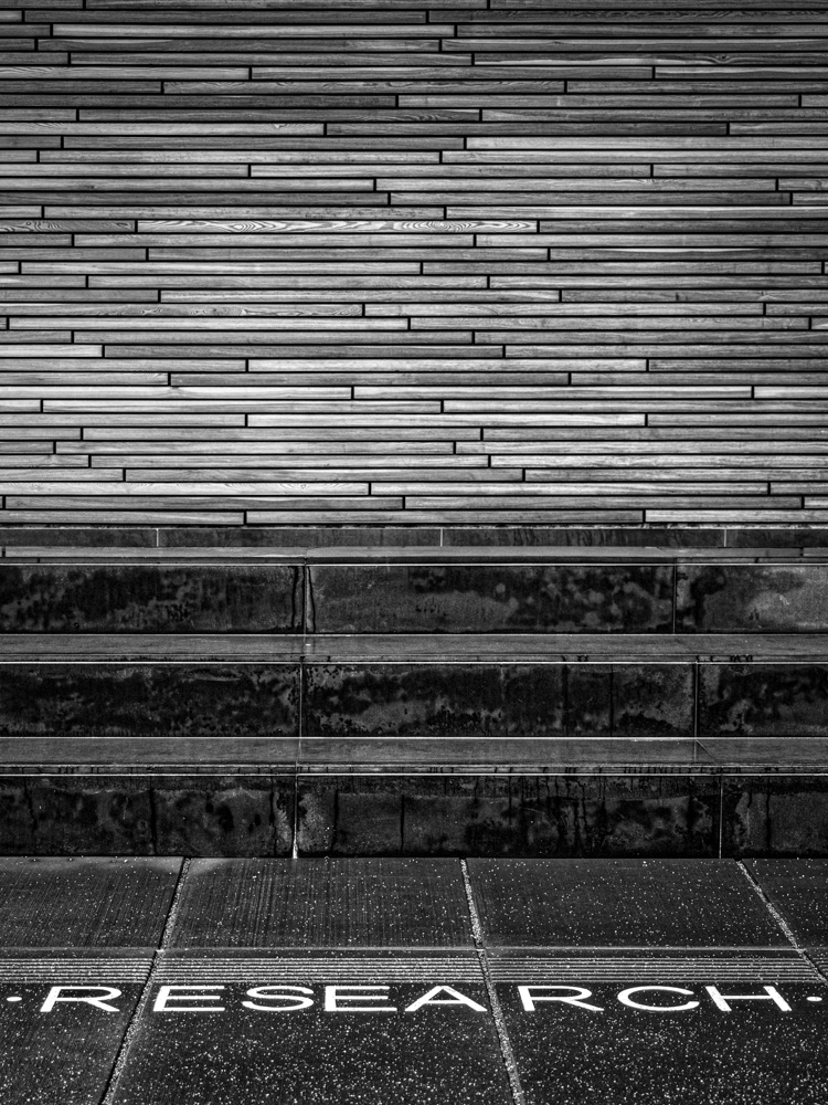 research - facade at the CITEC building (bielefeld university)