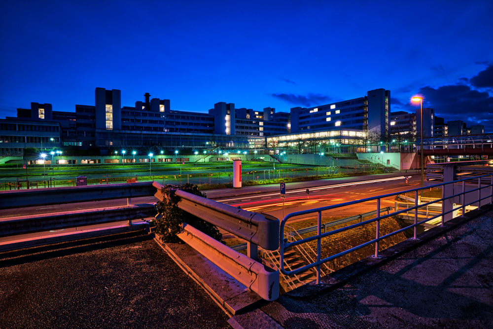 Bielefeld University at dusk