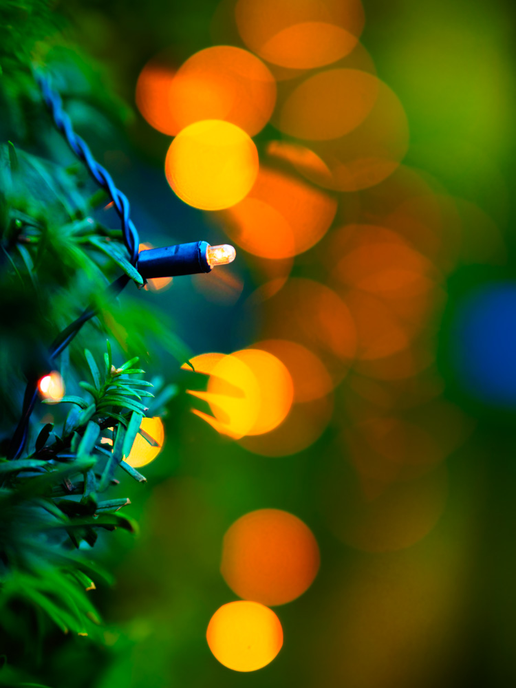 LED-Lights and bokeh at the Christmas Market in Bielefeld (Germany).