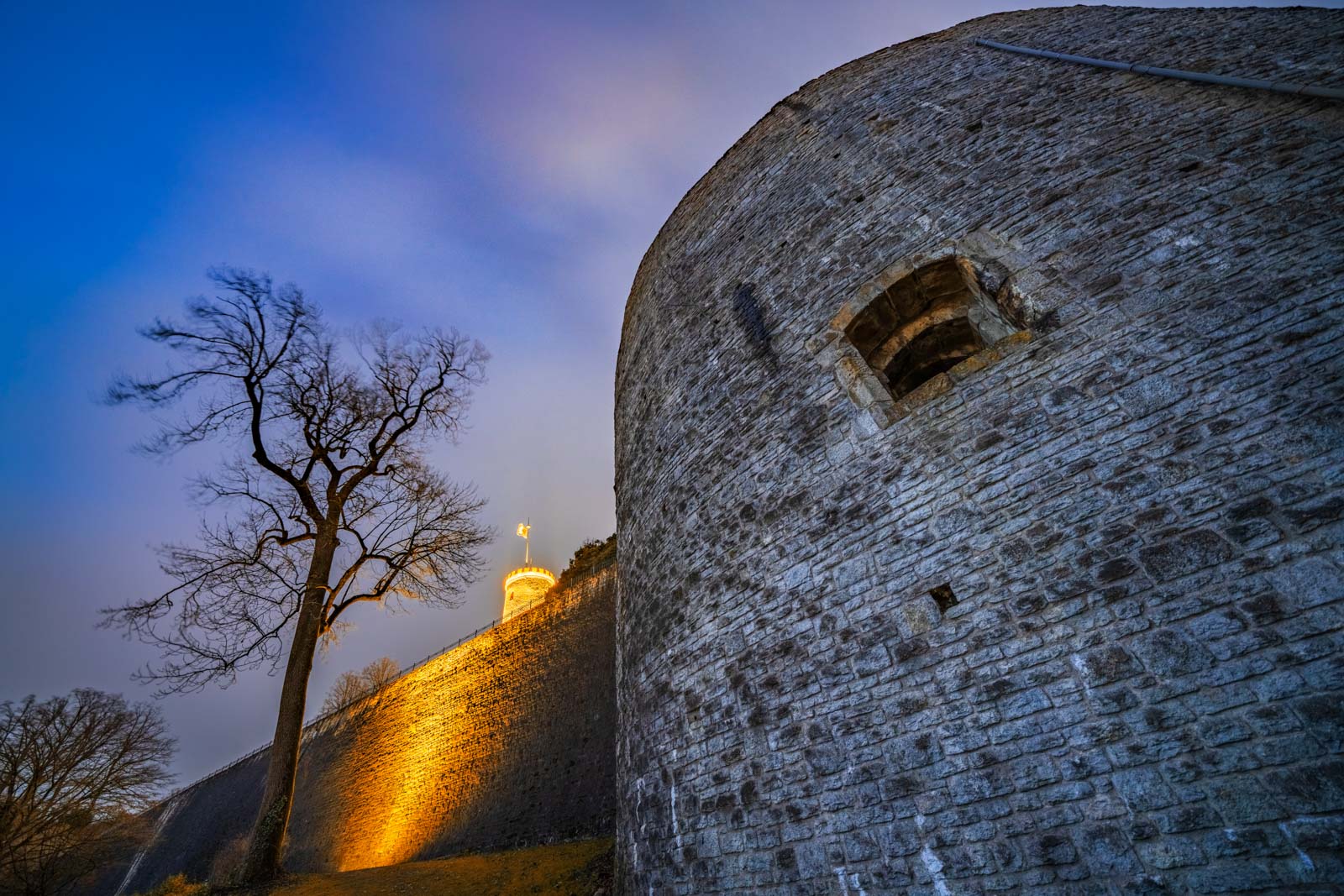 Walls at Sparrenburg Castle (Bielefeld, Germany).