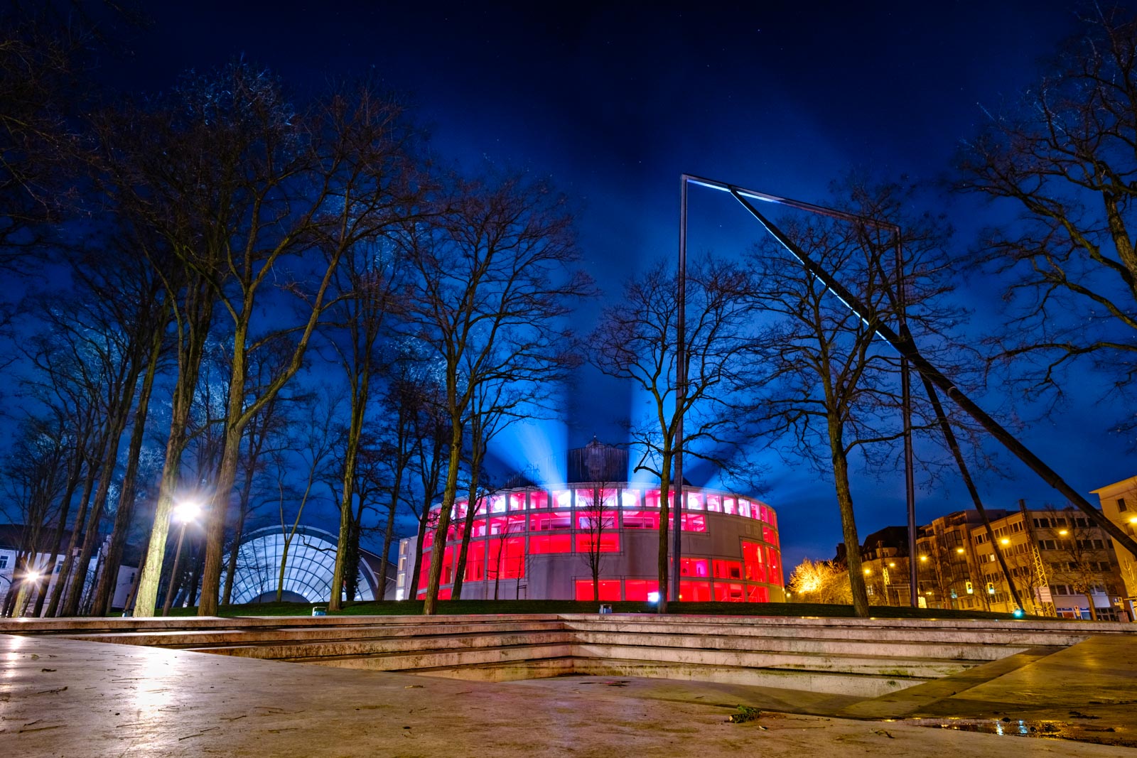 Conference hall (Stadthalle) on December 26, 2020 (Bielefeld, Germany).