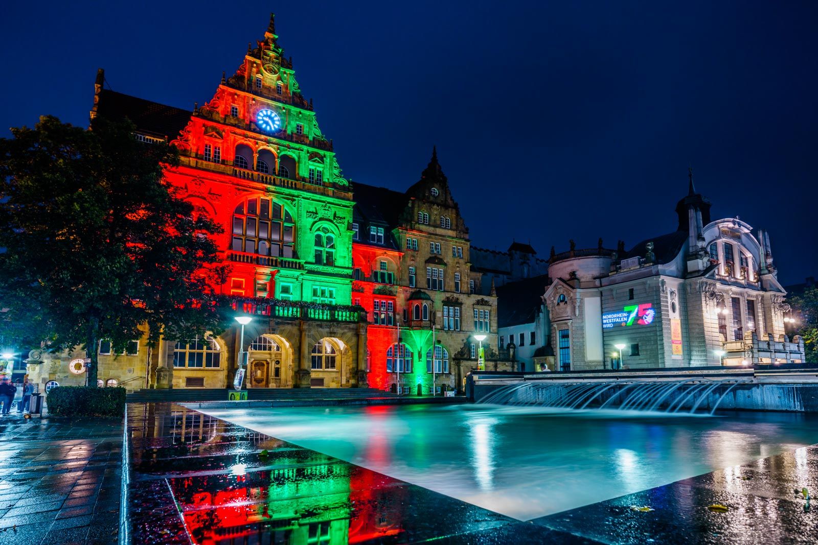 75 years of NRW - Bielefeld City Hall on August 28, 2021 (Bielefeld, Germany).