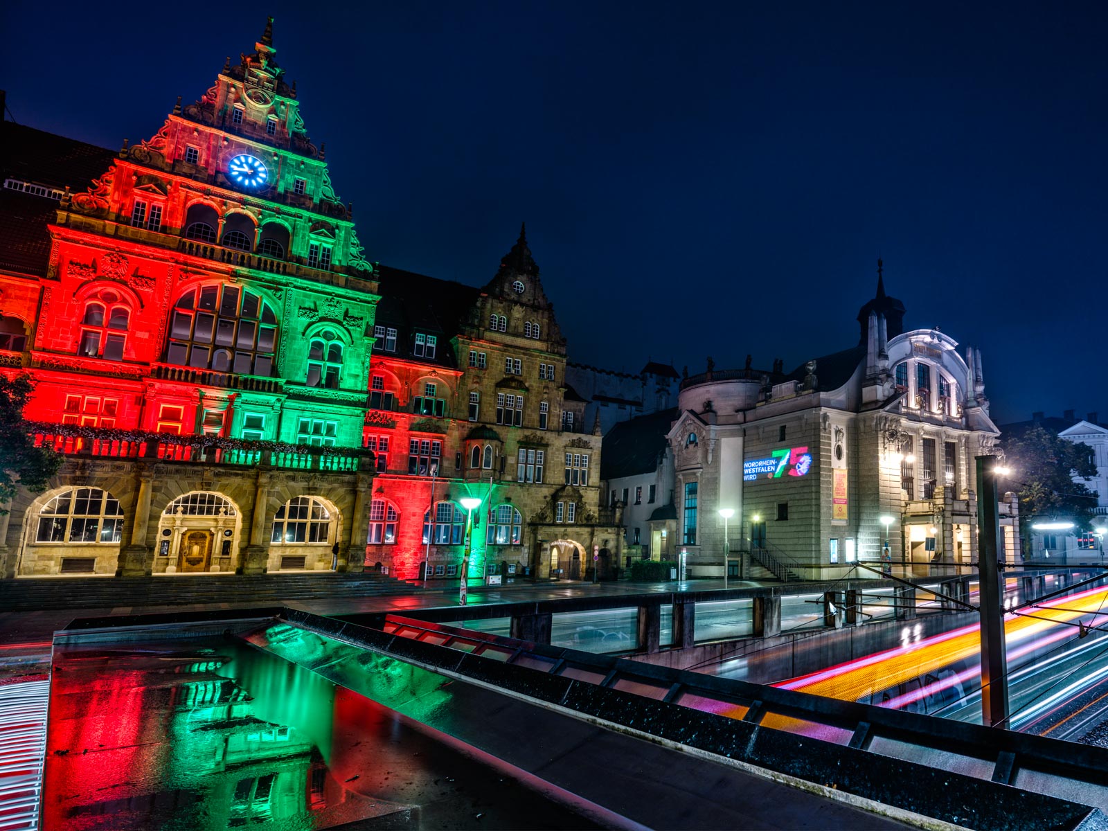 75 years of NRW - Bielefeld City Hall on August 28, 2021 (Bielefeld, Germany).