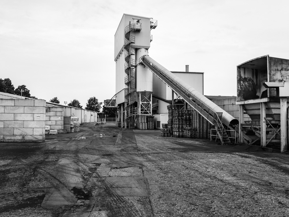 industrial architecture from the harbor area in hamm