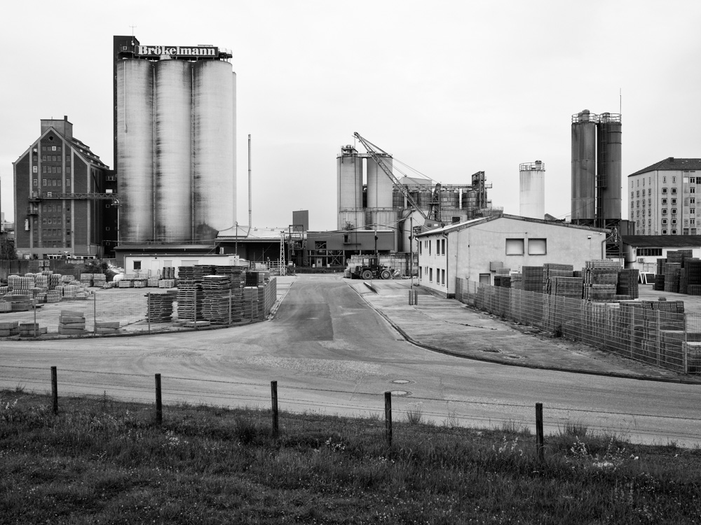 industrial architecture from the harbor area in hamm