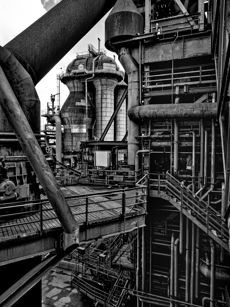 View from a platform of blast furnace no. 5 